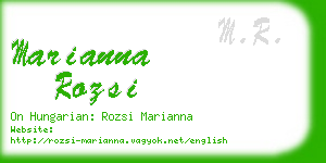 marianna rozsi business card